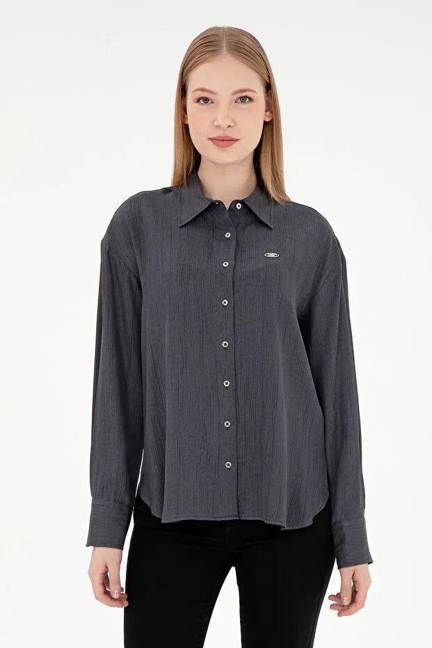 Женская рубашка с длинным рукавом U.S. Polo Assn., Anthracite