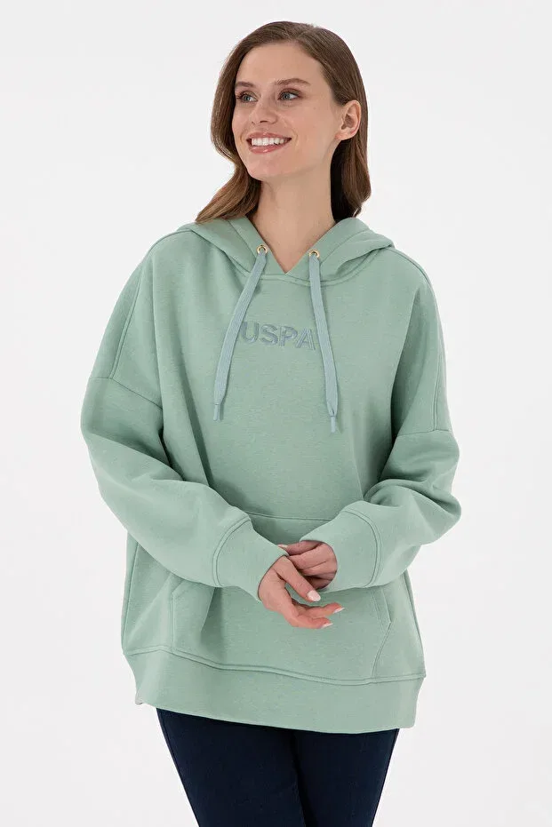 Женские свитшот с капюшоном Water Green U.S. Polo Assn., Water Green