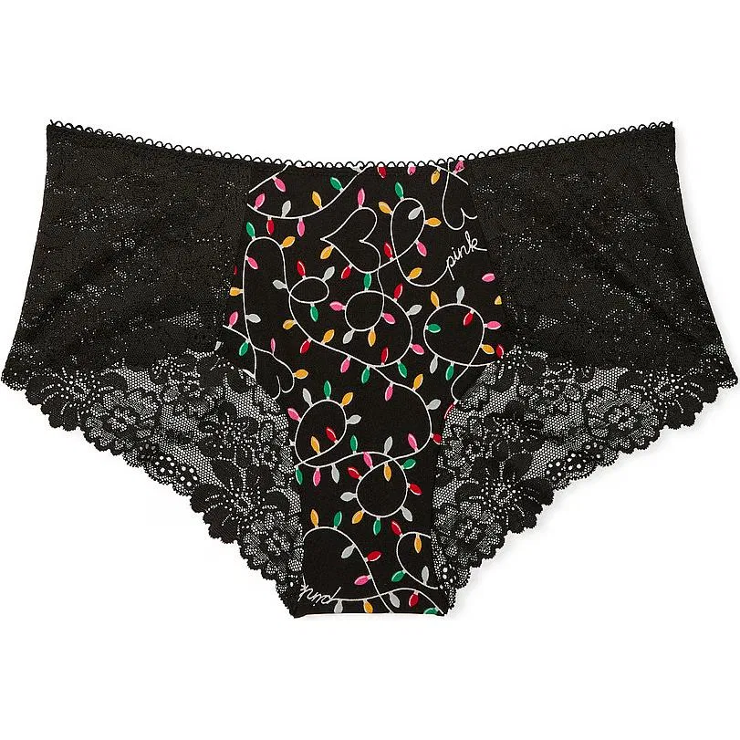 Женские трусы с принтом Pure Black Lights Print Victoria's Secret, Black