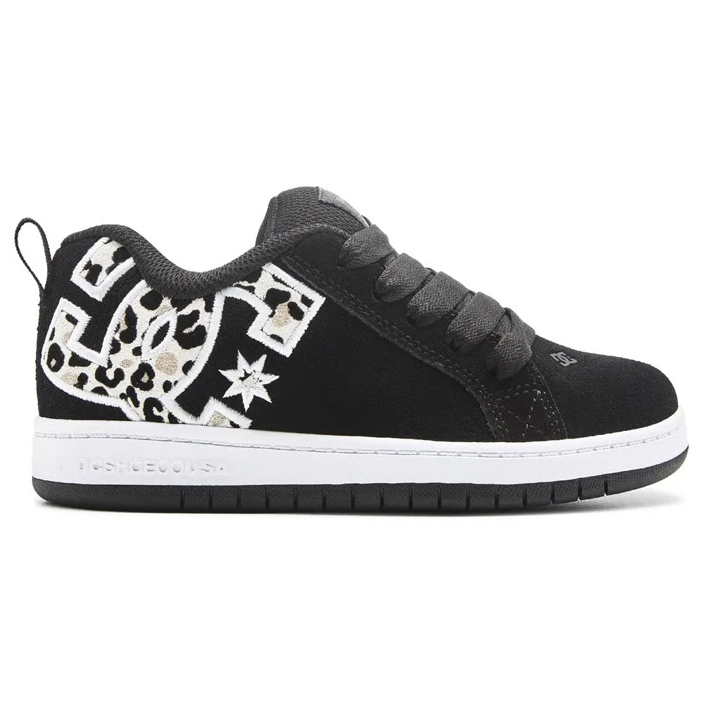 Детские кроссовки Court Graffik Dc Shoes, Black/Leopard — фото 2