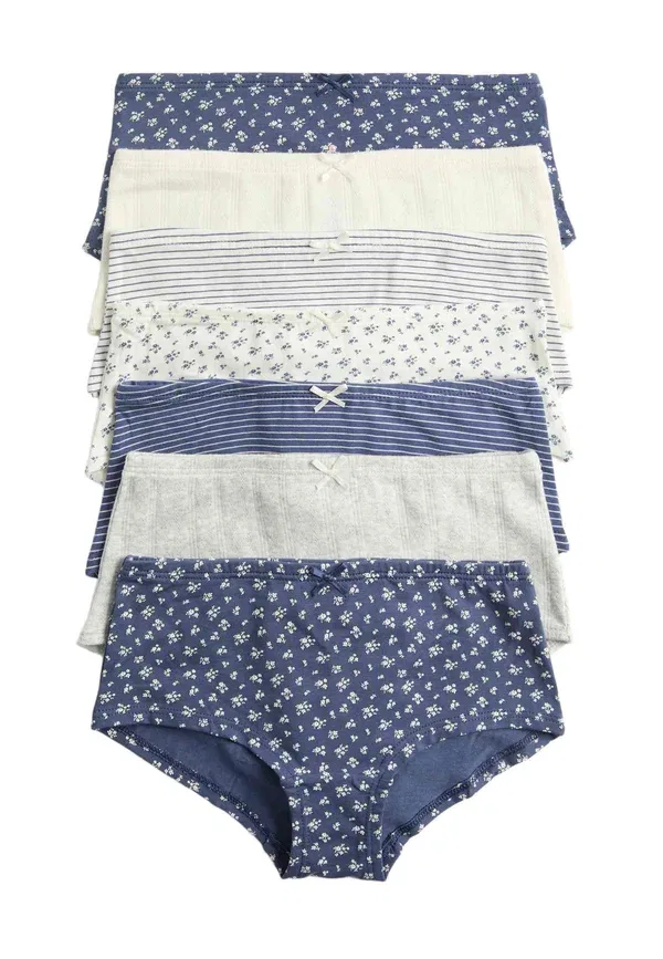Трусы с цветочным принтом 7 pack floral stripe Marks & Spencer, темно-синий mix