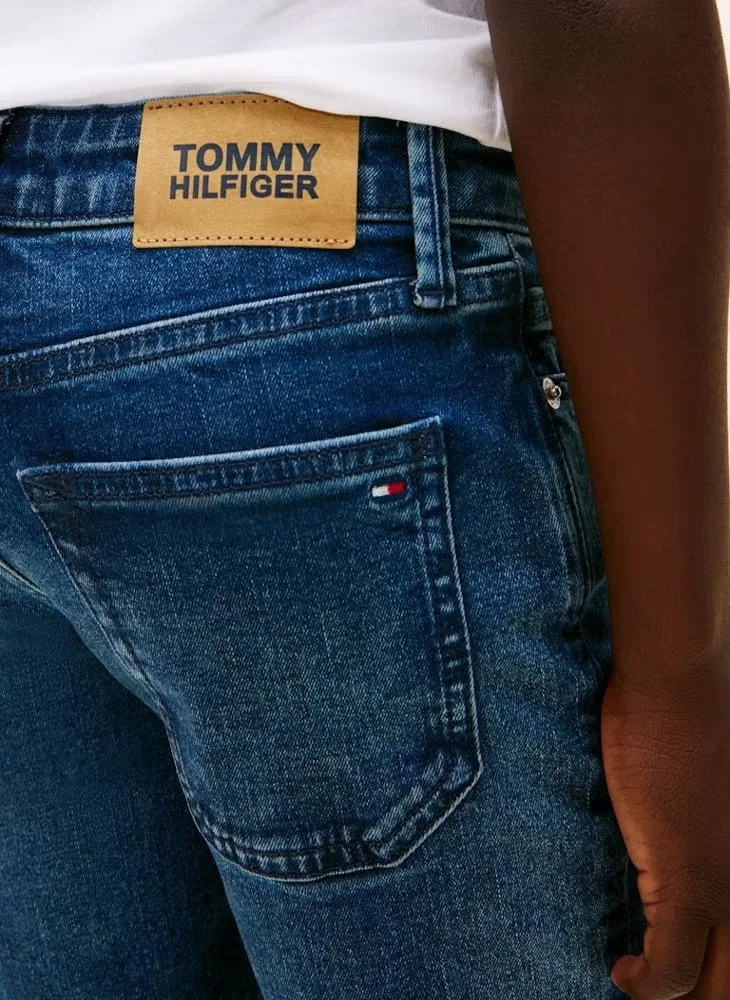 Джинсы прямые детские Tommy Hilfiger, темно-синий — фото 3
