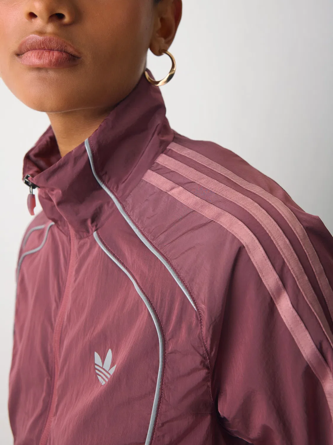 Темно-красная тканая куртка adidas Originals Teamgeist — фото 4