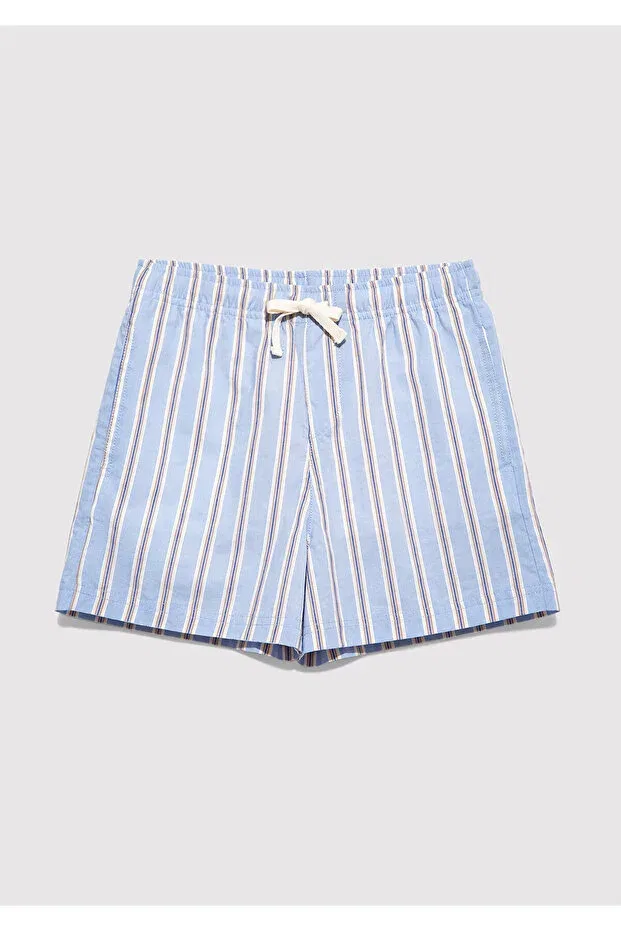 Детские шорты для девочек с принтом Striped shorts Mavi, Blue — фото 3
