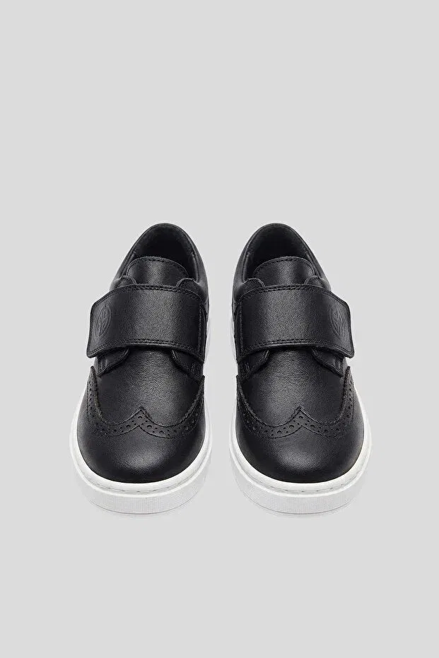 Детские туфли для мальчиков кожаные Nbt Jeans, Black
