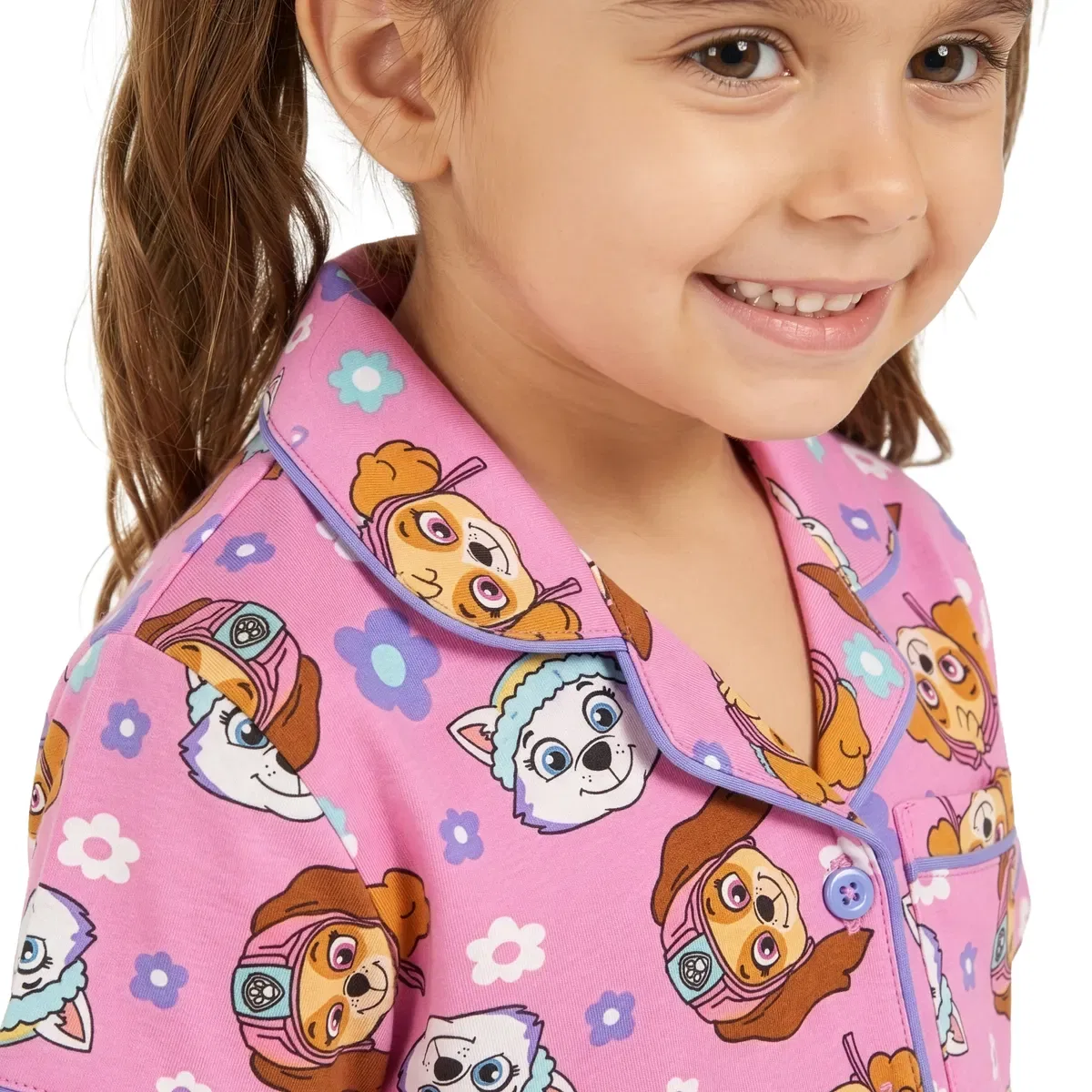 Детская пижама с кнопками Liberty, Skye & Everest Paw Patrol, Pink — фото 3