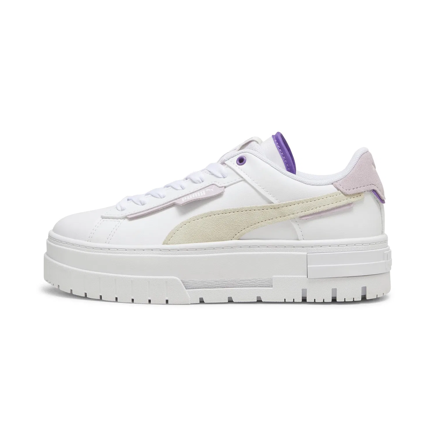 Детские кроссовки для девочек Puma Mayze Lth Jr, Mist D White Grapes