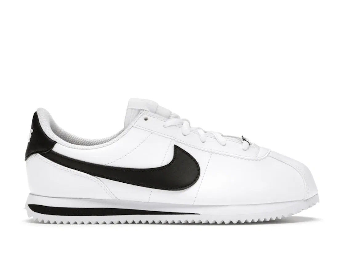 Детские кроссовки Lifestyle с кожаным носком Nike Cortez Basic, White/Black