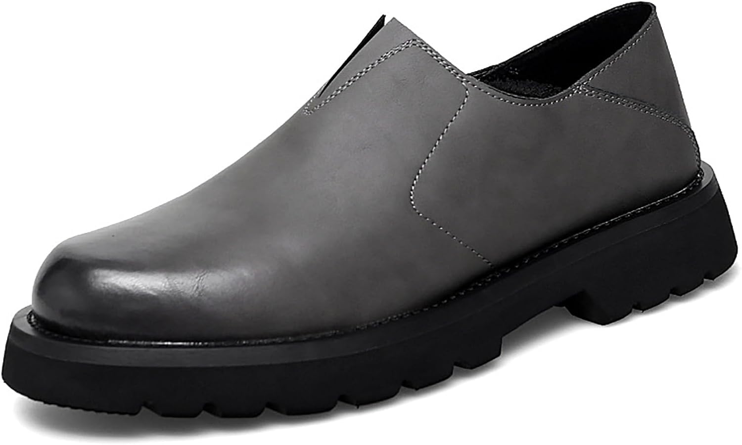 

Мужские лоферы-слипоны на платформе из натуральной кожи, ретро, удобные, с круглым носком, противоскользящей рельефной подошвой, массивным каблуком, классические пенни-лоферы для делового повседневного ношения, легкой ходьбы и работы Loveheynew,...