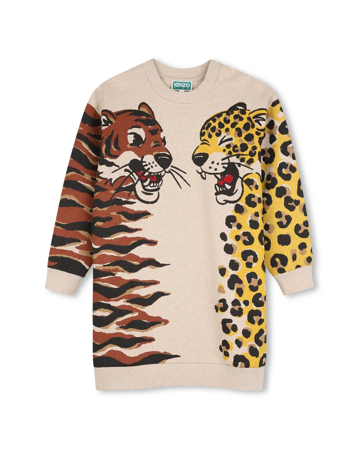 Детское платье для девочек с длинным рукавом Kenzo Kids, Gris Claro