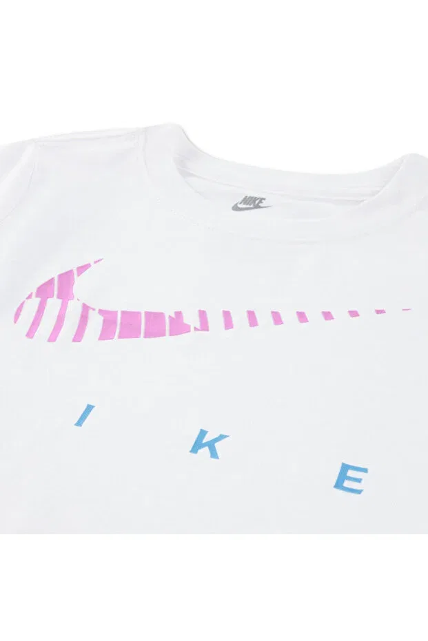Детская футболка для девочек с принтом Essentials Icon Tee Nike, 001 — фото 2