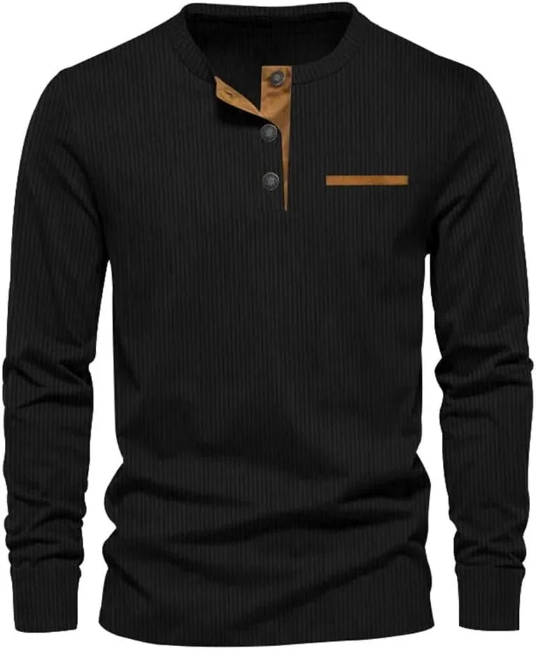 Мужская футболка с длинным рукавом Crew Neck Solid, Army Green — фото 2