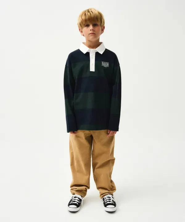 Детские брюки из вельвета, свободный крой, Marithé Kids, верблюжий — фото 2