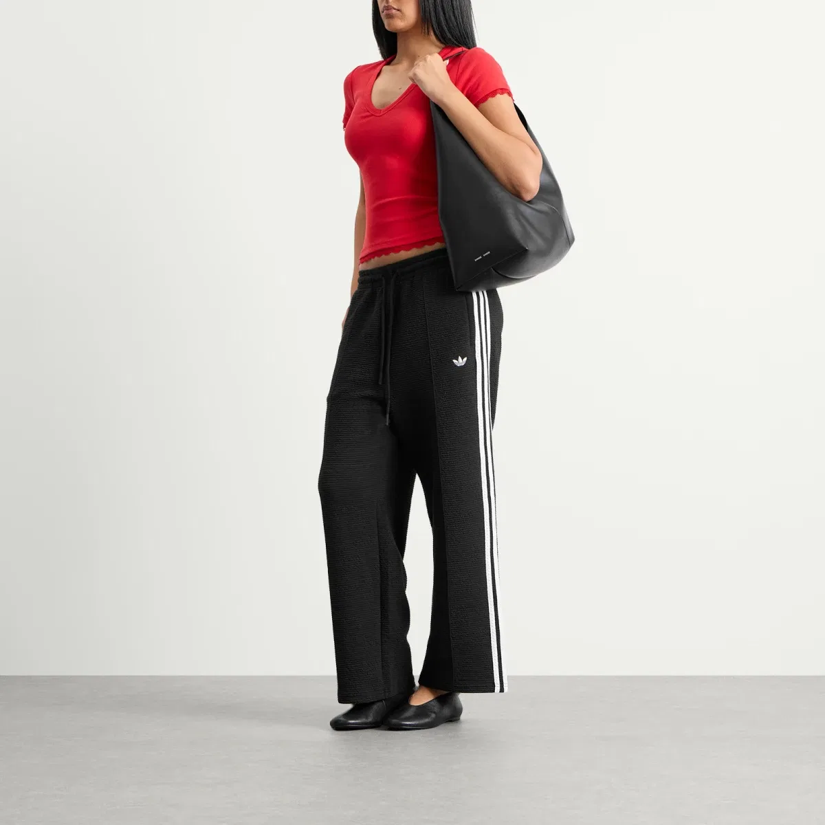 Женские спортивные брюки Firebird track pant Adidas, Black & Cloud White — фото 4