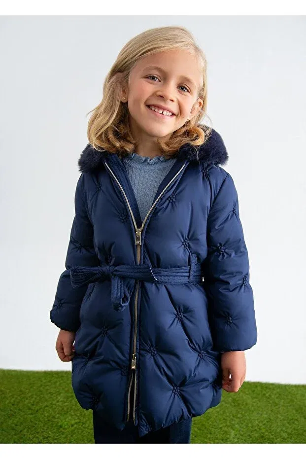 Детское пальто для девочек с длинным рукавом Abel & Lula, Navy Blue