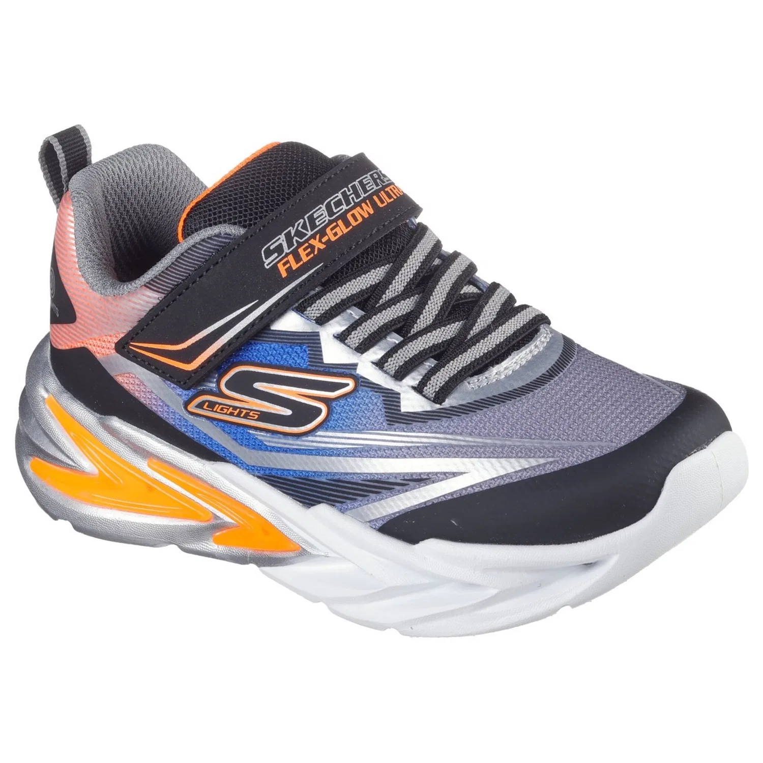 Детские кроссовки для первых шагов со светодиодной подсветкой Skechers, Black/Multi