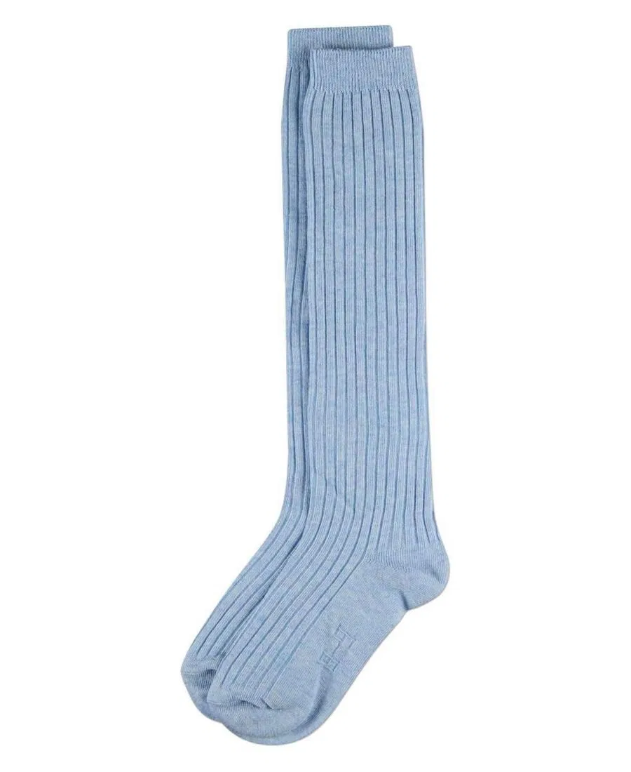 Комплект из 3 пар носков до колена хлопковых с рифленой резинкой MeMoi, Chambray Heather — фото 3