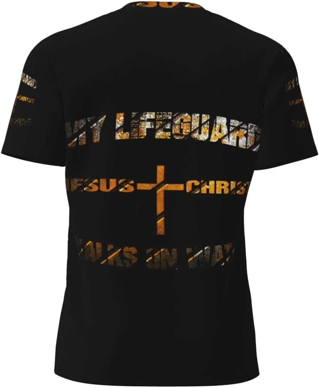 Мужская быстросохнущая футболка из сетки, Vintage Religious Christian Faith Jesus Christ2 — фото 3