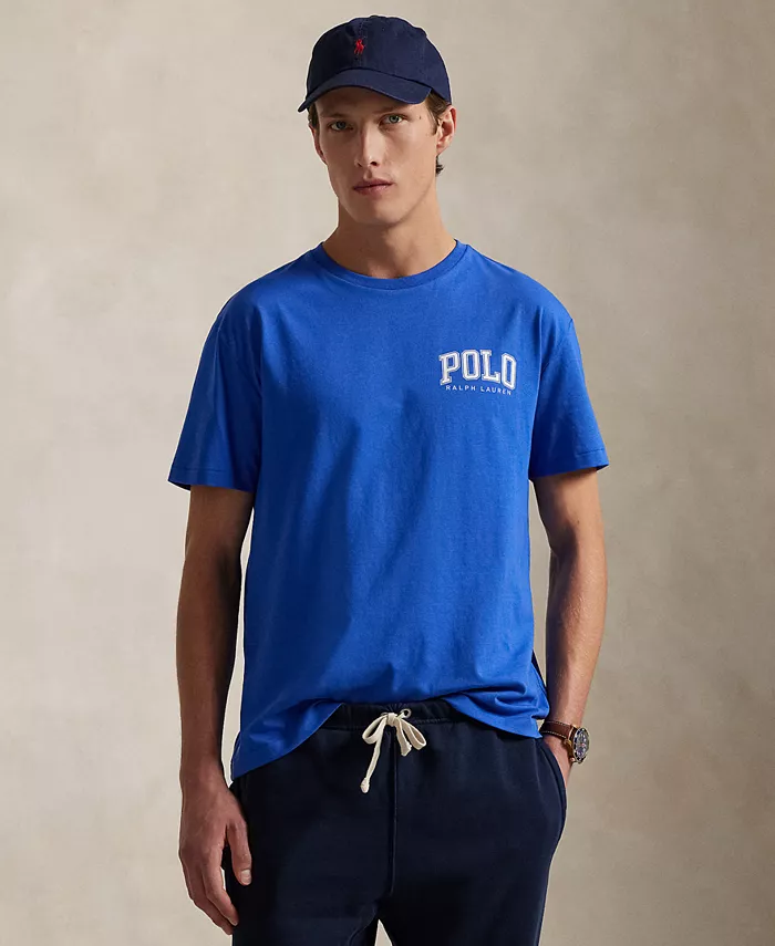 

Мужская классическая футболка с логотипом Polo Ralph Lauren, синий