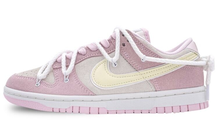 

Кроссовки Nike Dunk Skateboard Shoes Women's Low-Top Pink/Yellow