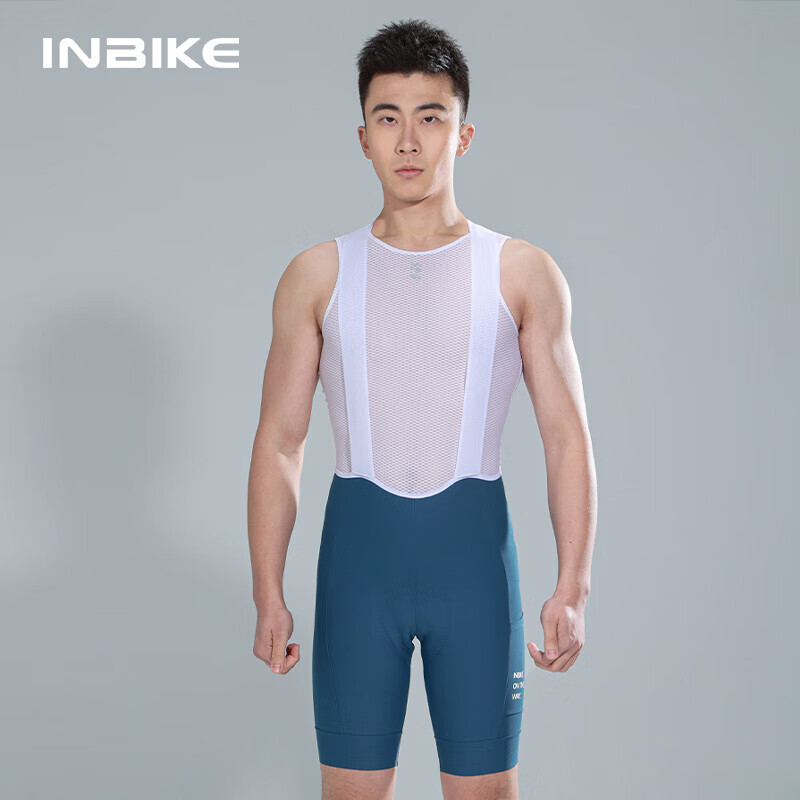 

INBIKE велосипедные шорты с нагрудником, мужские дышащие подушечки, быстросохнущие, впитывающие пот, шоссейные велосипедные штаны, весеннее и летнее снаряжение, синий L
