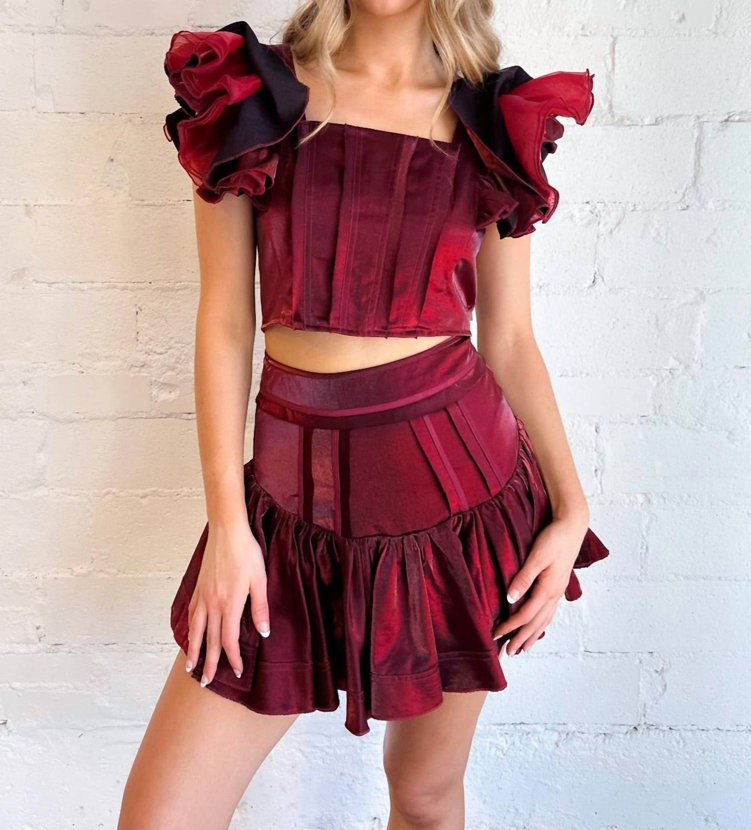 

Юбка Hailey Cognac в красном цвете Sofie the Label