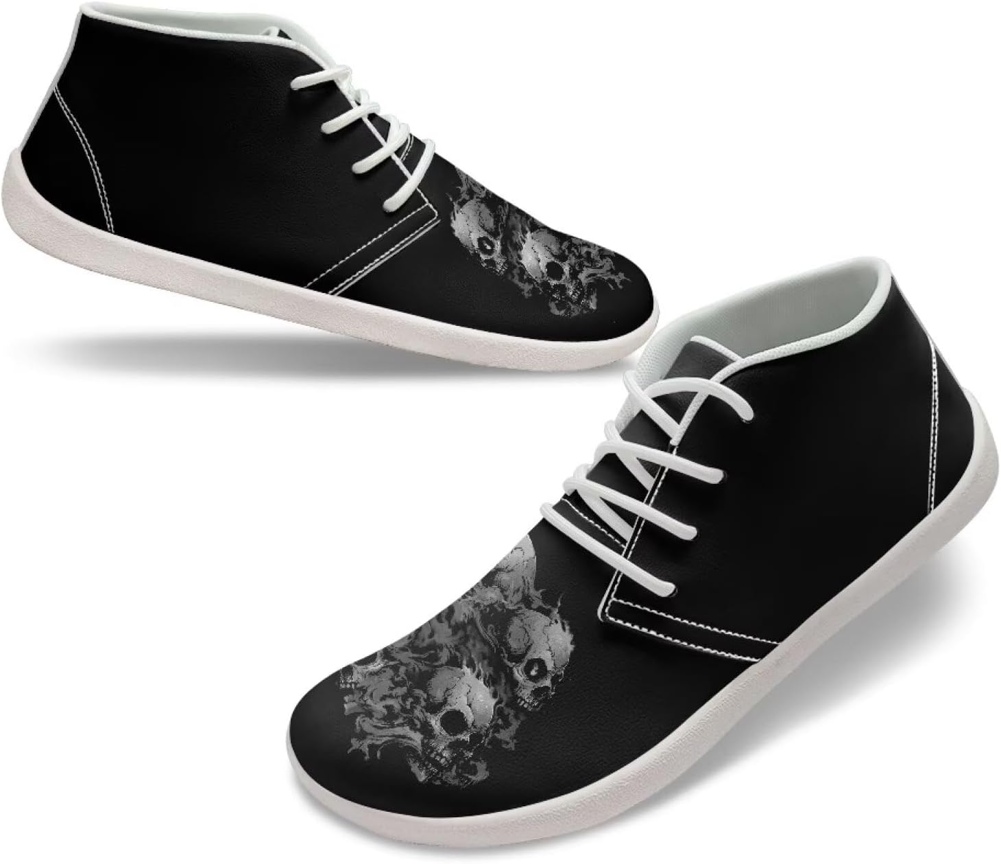 

Мужские минималистичные босоножки Fuxowvby, Модные кроссовки с широкой носочной частью, Обувь с нулевым перепадом для тренировок, ходьбы, бега и тенниса, размеры US 5-14, Skulls