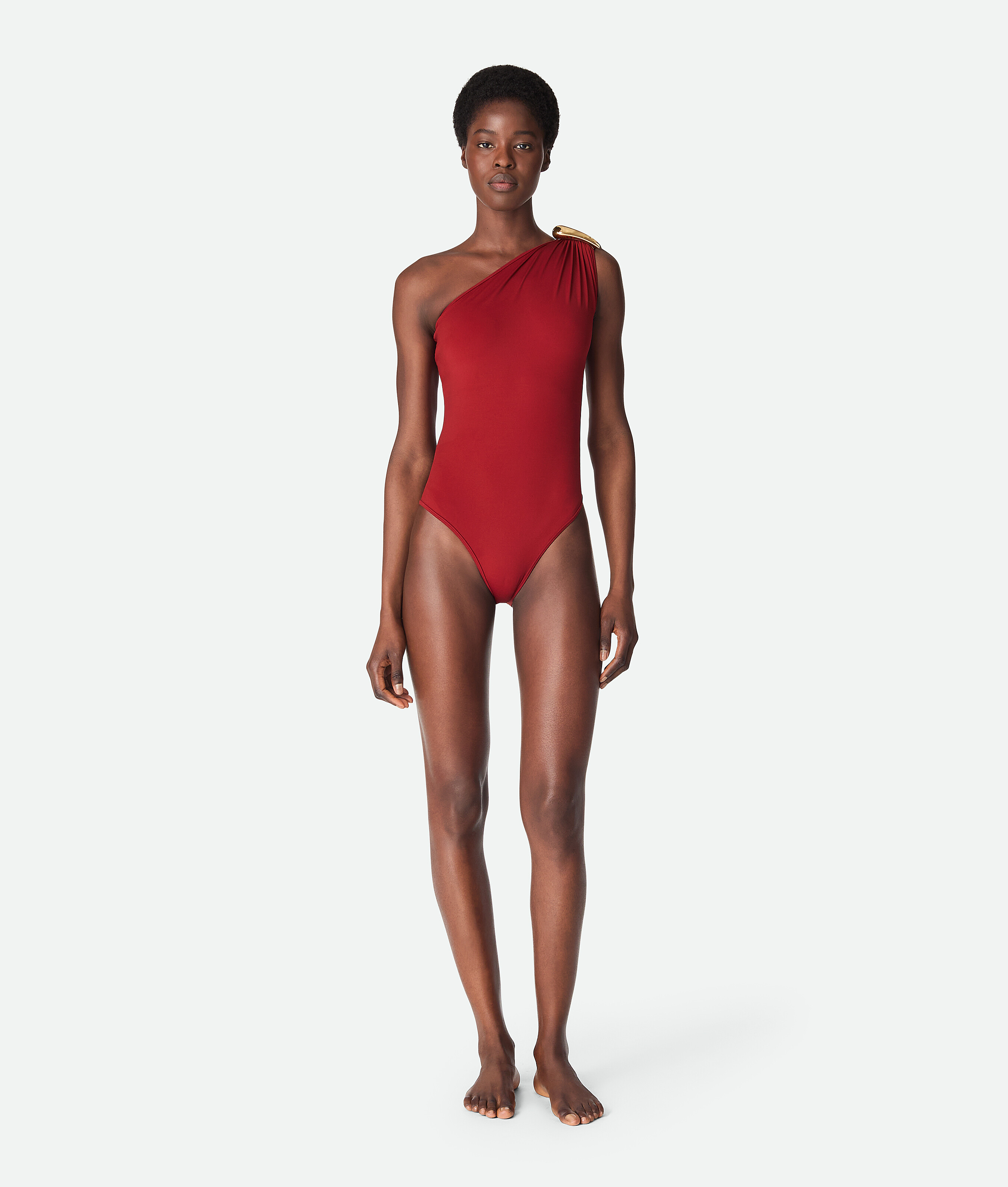 

Stretch nylon swimsuit BOTTEGA VENETA, лава