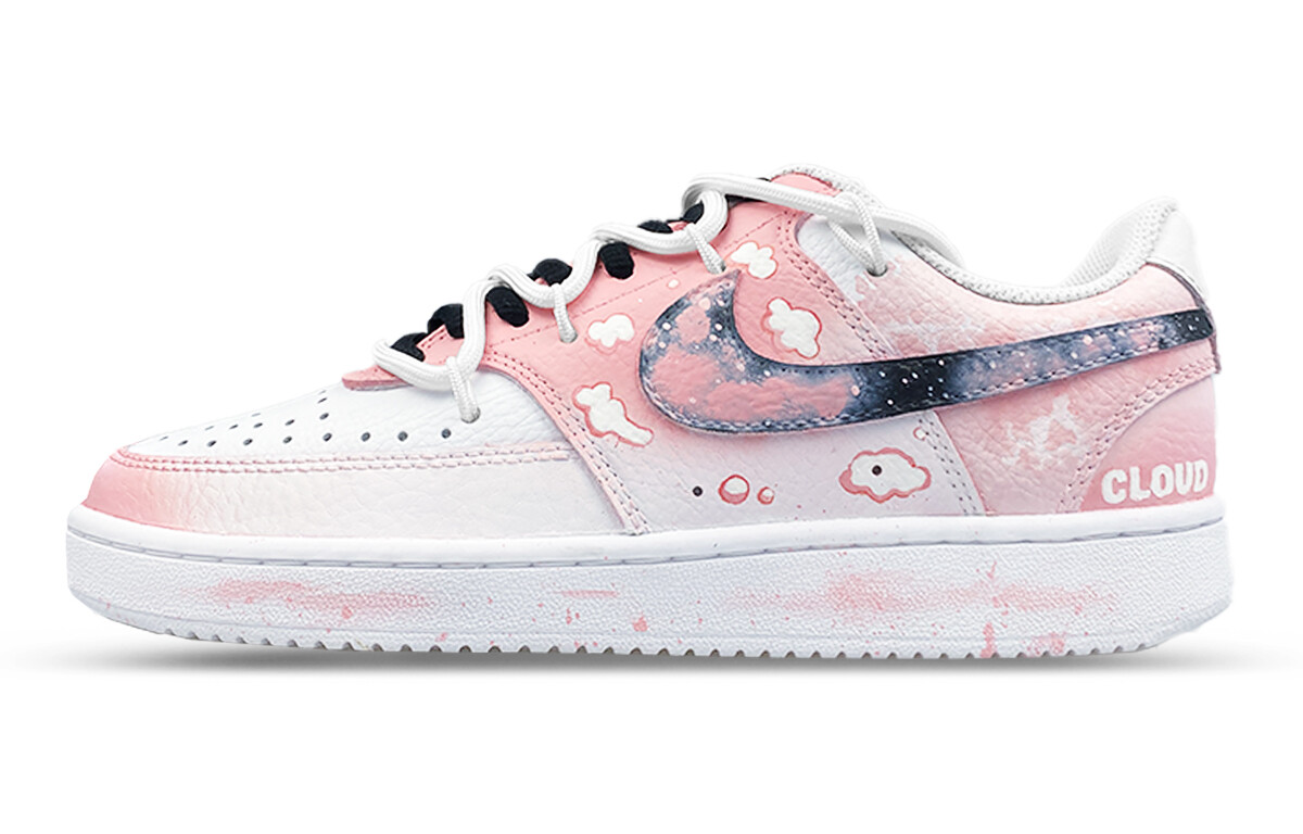 

Кроссовки Nike Court Vision Low Skateboarding Shoes Women's Low-top White/pink/black, розовый