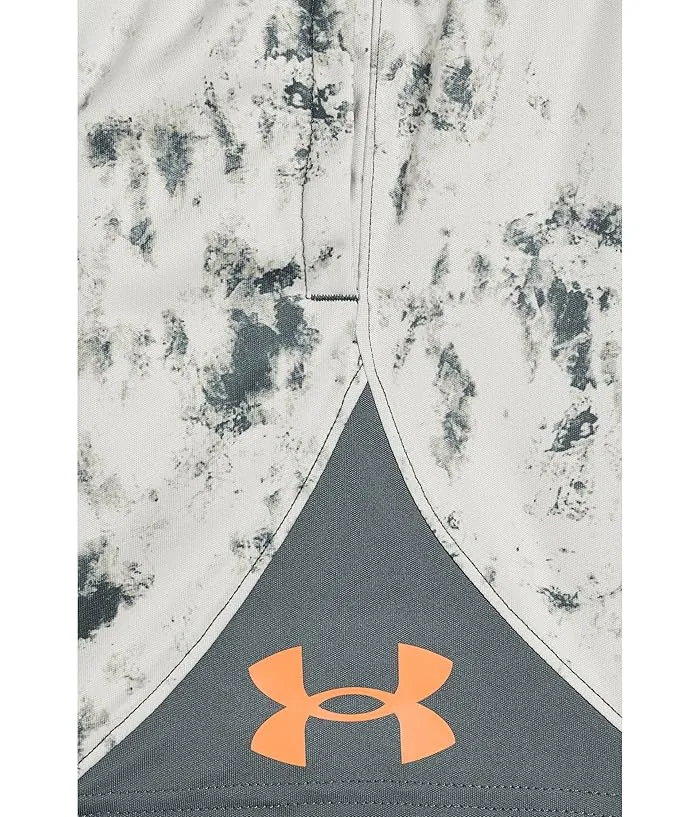 Шорты с принтом детские Under Armour Kids, Summit White/Purple Luxe/Electric Tangerine — фото 3