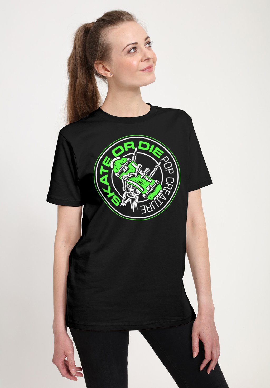 

Футболка с принтом POP CREATURE SKATE OR DIE Henry Tiger, черный