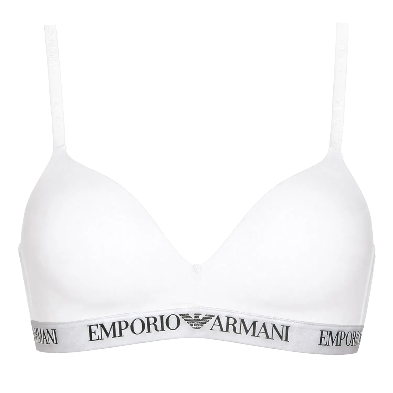 Бюстгальтер треугольный с мягкой чашкой Emporio Armani, белый