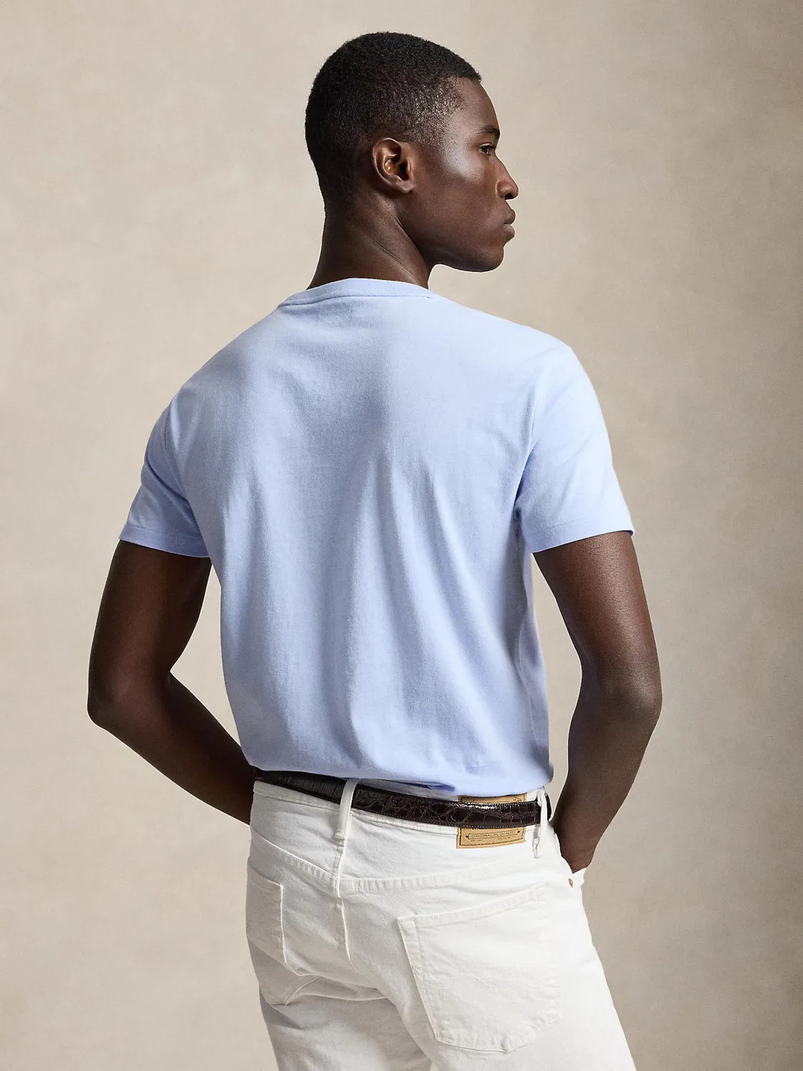 Рубашка Polo Ralph Lauren стандартного кроя, светло-голубая — фото 3