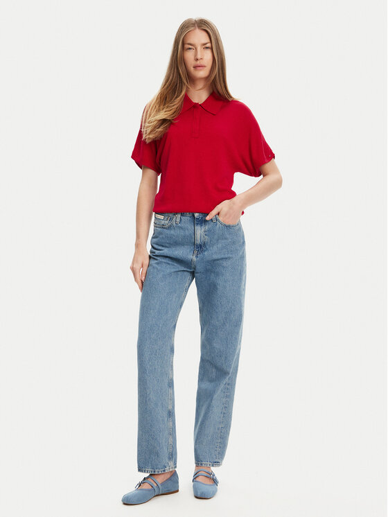 Рубашка поло стандартный крой WW0WW45652 Tommy Hilfiger, красный — фото 2