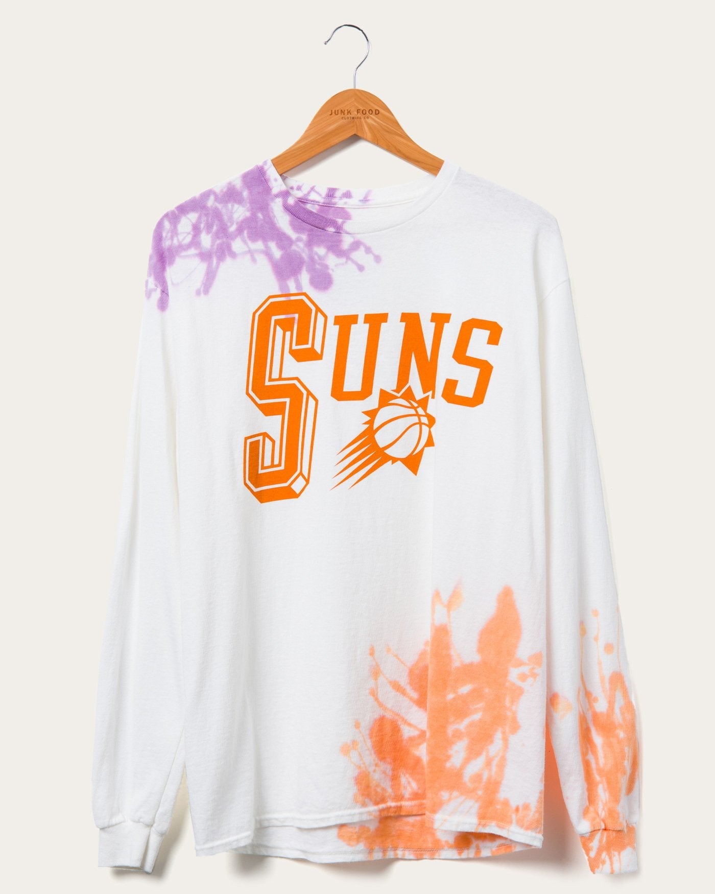 

Футболка с длинным рукавом NBA Phoenix Suns Tie Dye Flea Market Junk Food Clothing, фиолетовый/оранжевый