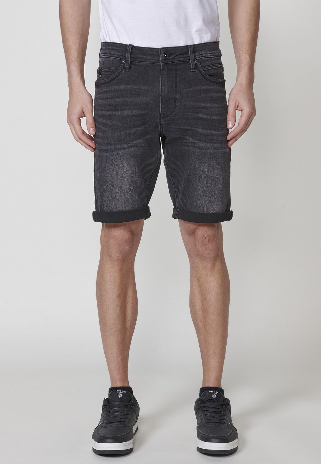 

Джинсовые шорты CINCO BOLSILLO Koroshi, цвет Black Denim