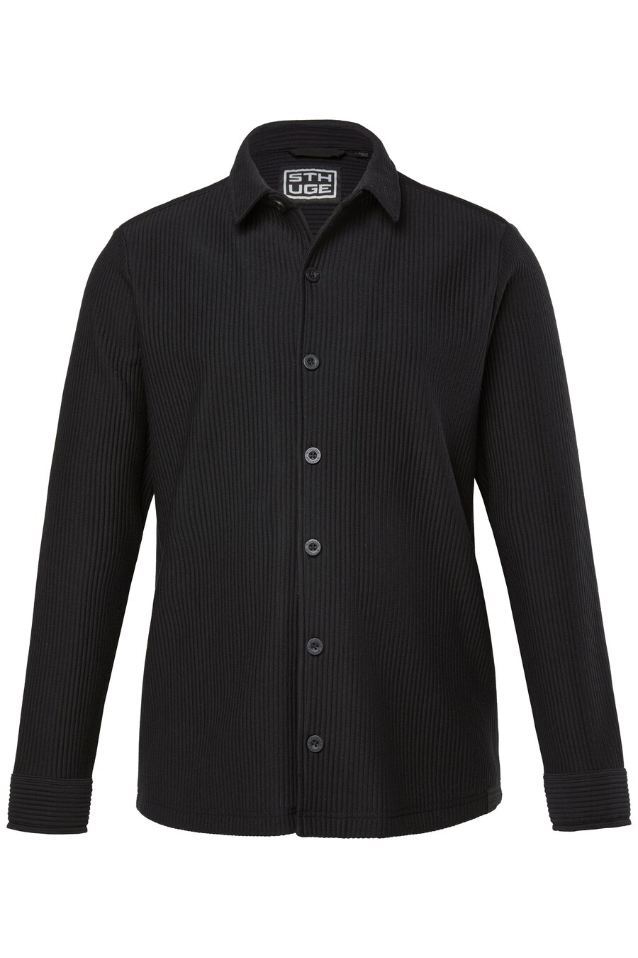 

Рубашка на пуговицах Comfort fit STHUGE, Black