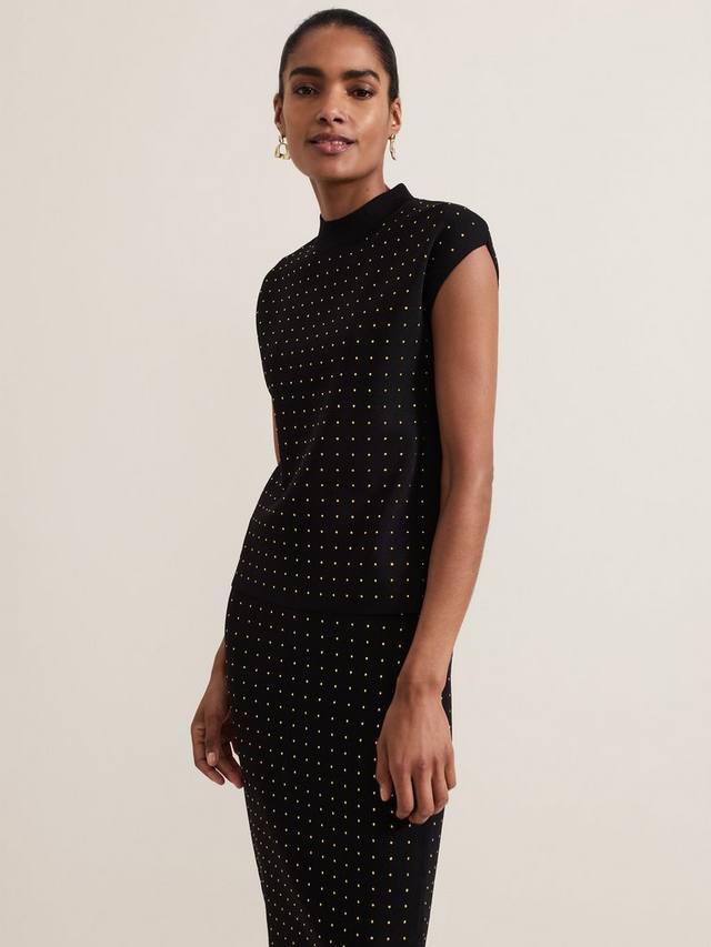 

Топ Kendall Stud вязаный Phase Eight, Black