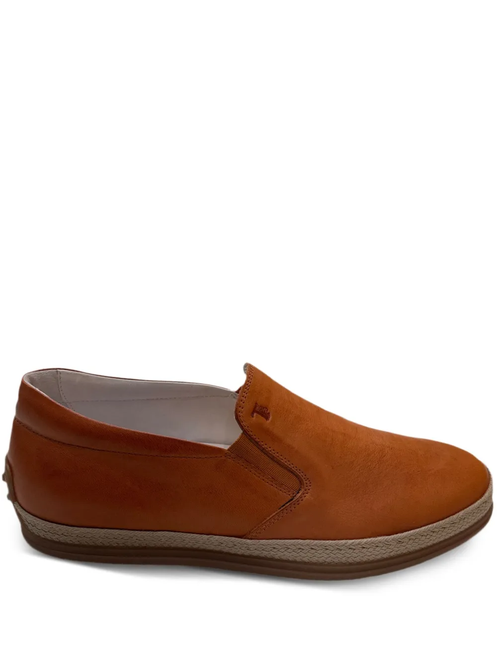 

Лоферы с веревочными вставками TOD'S, оранжевый