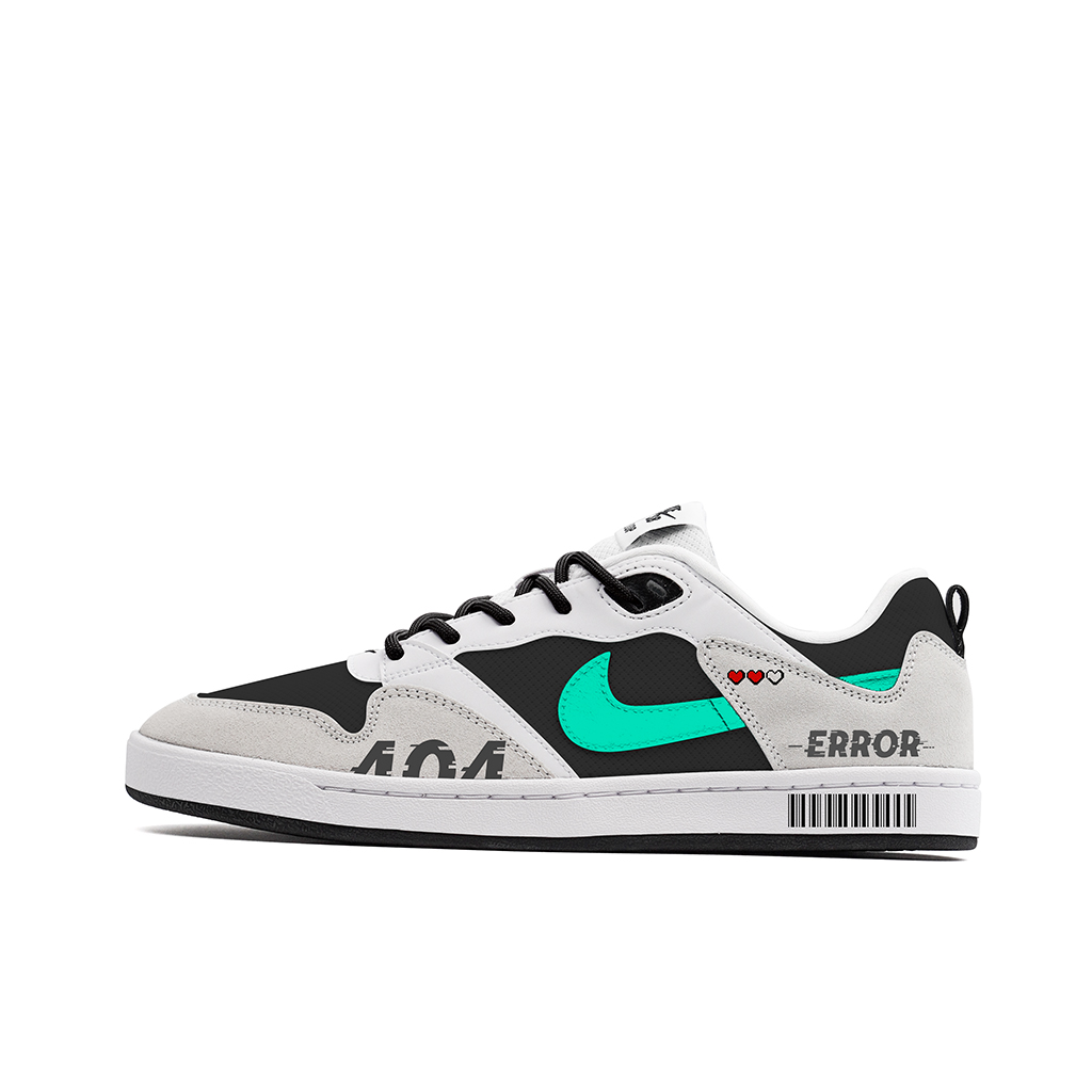 

Кроссовки Nike SB Alleyoop Skateboarding Shoes Men Low-top Black/grey/blue, цвет Tiffany