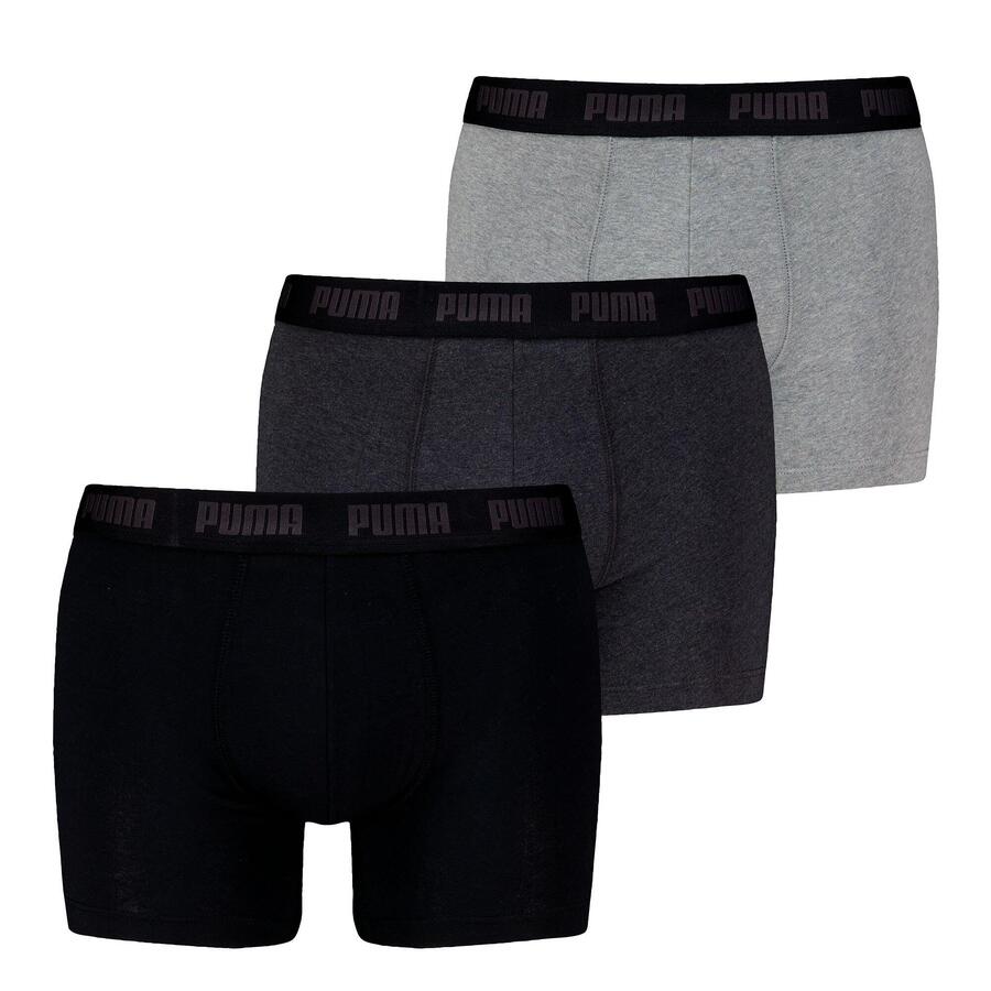 

PUMA Мужские боксёрские шорты, упаковка из 3 шт., облегающие - Everyday Boxers 3P