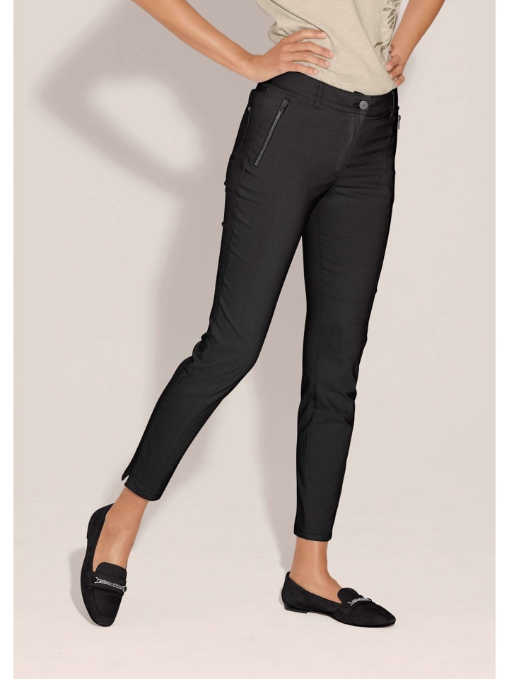 

MADELEINE Узкие брюки с карманами на молнии, черные