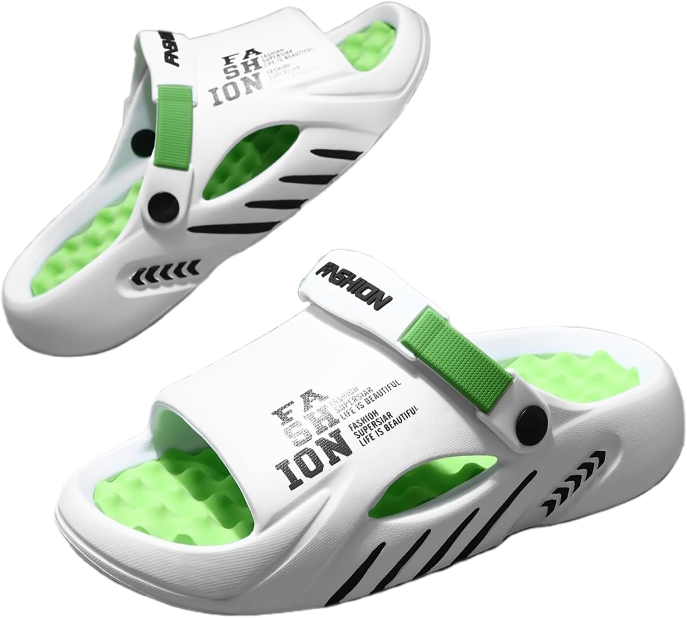 

Модные дышащие мужские клоуны, удобные нескользящие повседневные сандалии для активного отдыха, летние тапочки Hhhchpm, белый