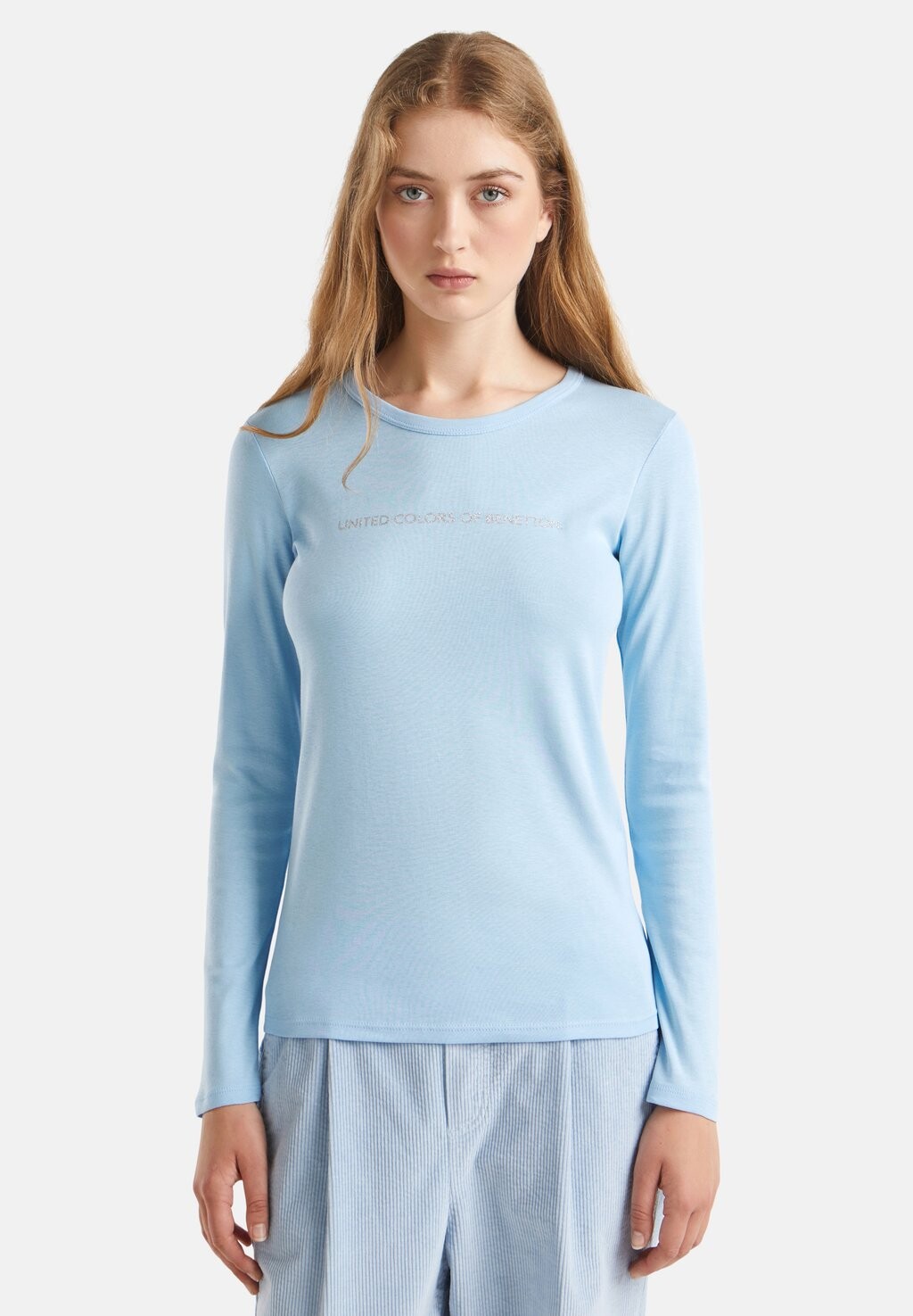 

Топ с длинными рукавами OCEAN United Colors of Benetton, синий