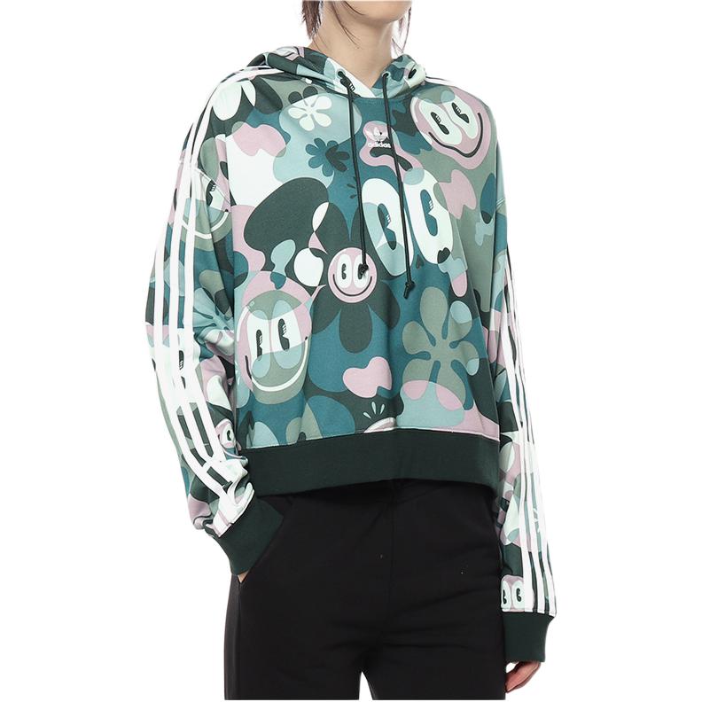Adidas Originals Толстовка Clover Series женская зеленая — фото 4