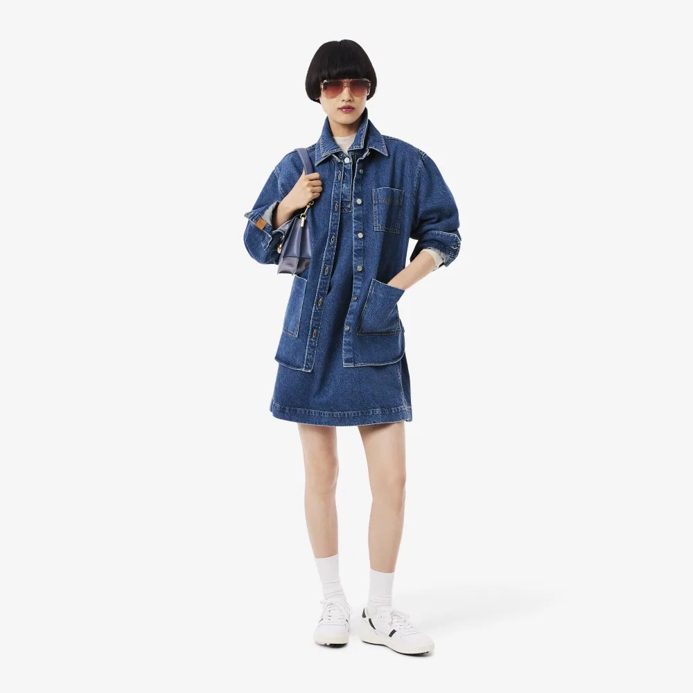 Куртка-рубашка Lacoste, Синяя, Свободный крой — фото 4