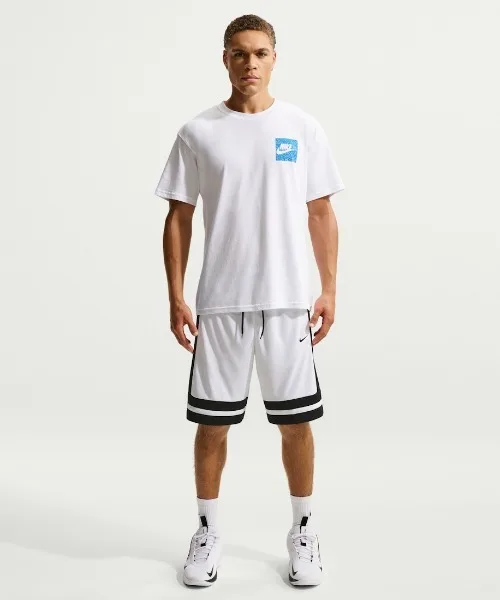 Шорты из полиэстера Nike Dri-FIT CLASSIC 10IN белые черные — фото 2