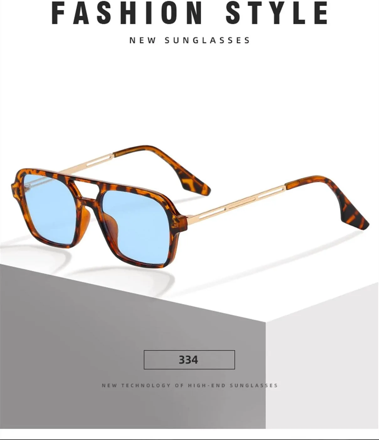 

Модные квадратные солнцезащитные очки для мужчин и женщин, очки для вождения на открытом воздухе во время отпуска (Цвет: B, Размер: Средний) (B) MTZJH, B