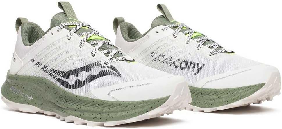 Мужские трейловые кроссовки Saucony Ride Tr2, белый/оливковый — фото 4