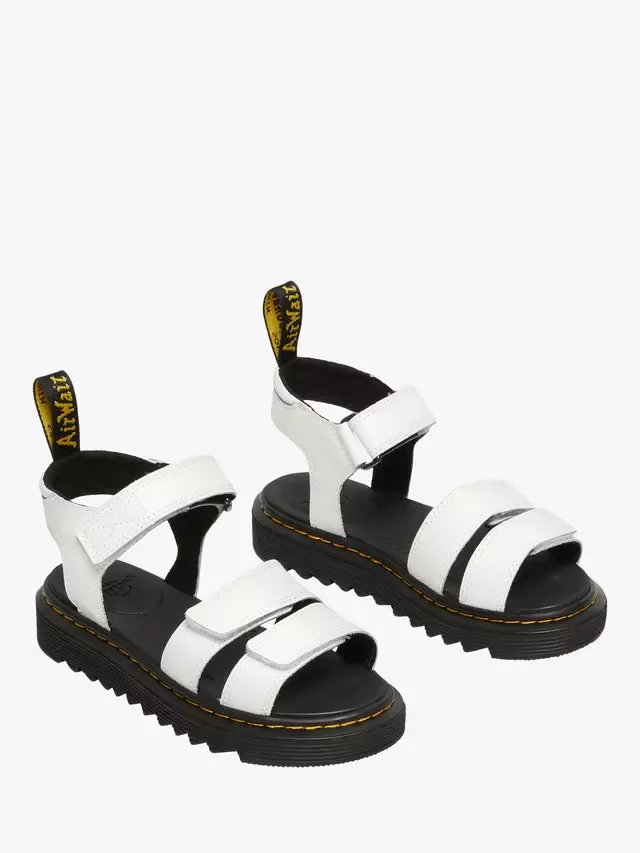 Детские кожаные сандалии Klaire с открытым носком, белые Dr. Martens — фото 3